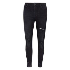 Primark Size 6 Charcoal Gray Ripped Skinny Jeans